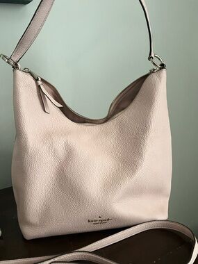 kate spade Pale Pink Pebbled Leather Shoulder Bag